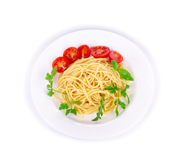 Italian pasta with basil