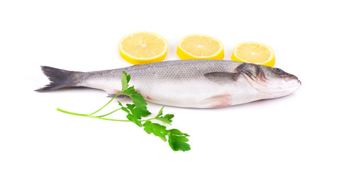 Fresh seabass with lemon.