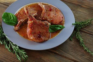 Preparing lamb chops