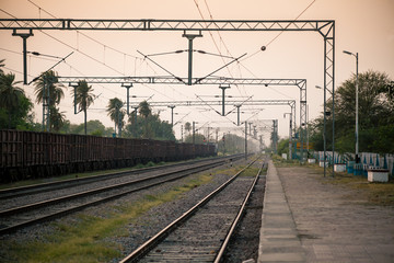 Fototapeta na wymiar Indian railway platform