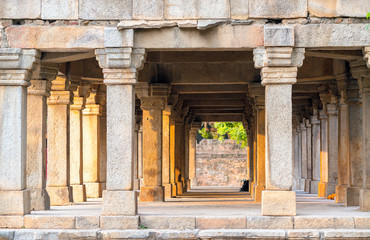 Obraz premium Sandstone columns at Hauz Khas, Delhi, India
