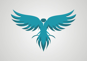 Bird wings abstract vector logo - 73601246