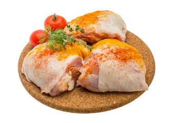 Raw chicken thigh