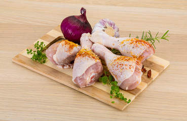 Raw chicken legs