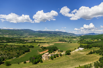 Rural landscape in Provence in France in summer.