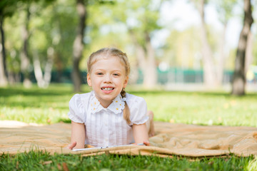 Girl in summer park