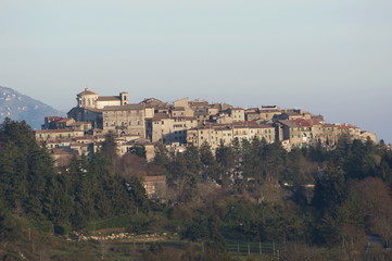 Fototapeta premium Widok na Capranica, region Lazio, Włochy