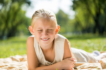 Girl enjoying summertime