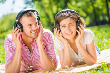 Couple in park