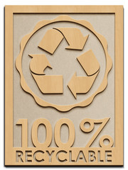 100% Recyclable - Rahmen Holz