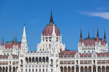 Fototapeta na wymiar building of the Hungarian parliament in Budapest