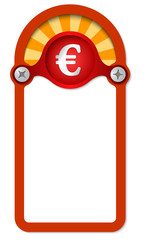 red vertical box for any text with euro symbol