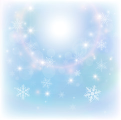 Naklejka na ściany i meble Abstract Christmas background with snowflakes