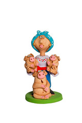 Statuette of a woman with piglets