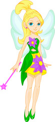 Obraz na płótnie Canvas Illustration of cute fairy cartoon