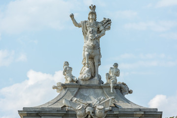 Fototapeta na wymiar Statue Of Emperor Carol VI In The White Fortress Built In 1739