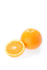 orange fruit isolated on white background