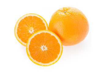 orange fruit isolated on white background