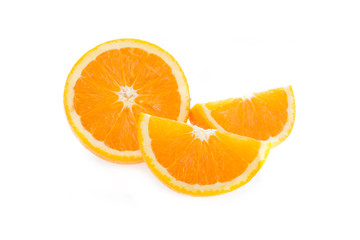 orange fruit isolated on white background