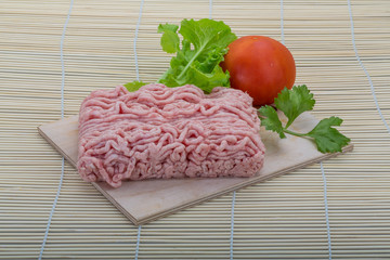 Raw minced pork meat