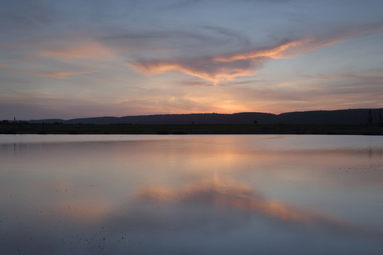 Sunset views across Duralia Lake, Penrith