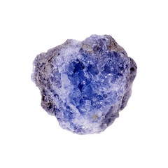 .Celestine mineral  isolated on a white background
