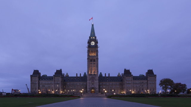 Time lapse Ottawa Parliament Canada