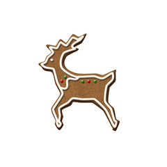 Gingerbread Reindeer Christmas Cookie