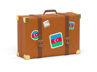 Suitcase with flag of azerbaijan
