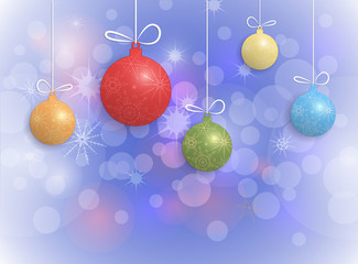 Christmas Greeting Card -Christmas ball and copy space for text