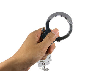 handcuffs isolated on white