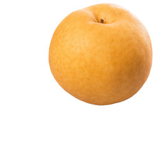 Nashi pear fruit over white background