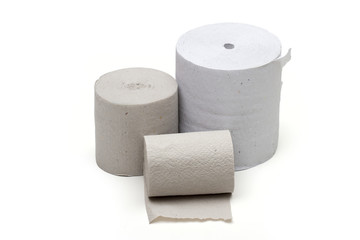 toilet paper on the white background
