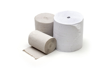 toilet paper on the white background
