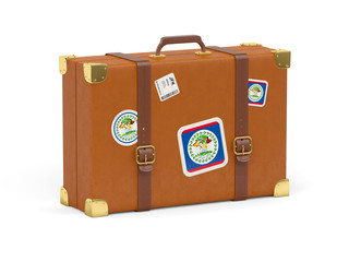 Suitcase with flag of belize