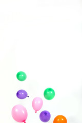 party balloons and ribbons