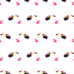 woman portrait .abstract watercolor .fashion background