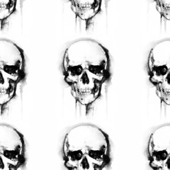 Fototapeta premium skull .watercolor illustration