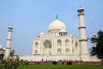 Fototapeta na wymiar Taj Mahal side view, Agra, India