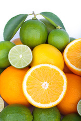 Obraz na płótnie Canvas Mix of fresh citrus fruits
