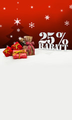 Christmas gifts 25 percent Rabatt Discount