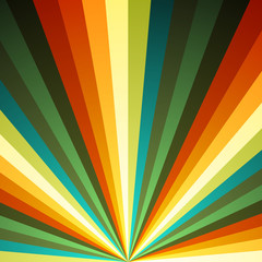 Color radial rays vector background.