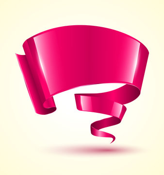 Pink ribbon banner twist.