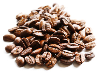 Coffee beans, isolated on white