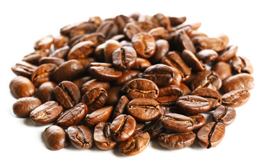 Coffee beans, isolated on white