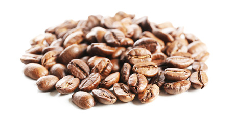 Coffee beans, isolated on white