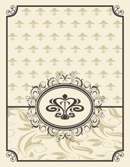 vintage background with floral frame