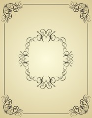Illustration vintage background card for design