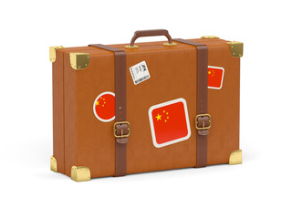 Suitcase with flag of china