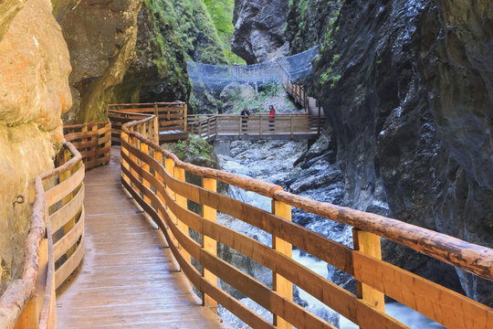 Boardwalk in the Lichtensteinklamm gorge